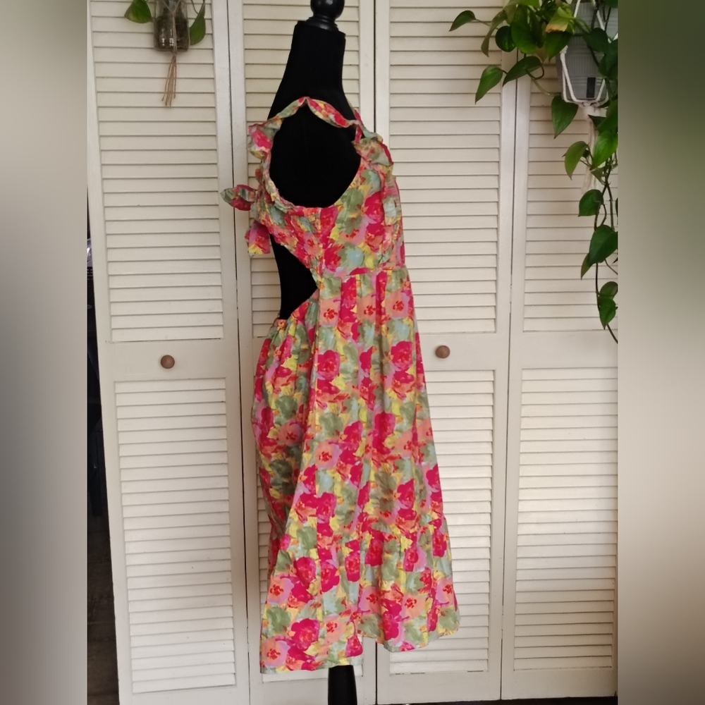 Peyton & Parker Floral Girls Dress – Pink & Green Size XL (18/18.5P) – Like New - Picture 2 of 10
